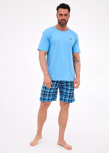 Cornette 326/311 Ready 2 – męska piżama bawełniana, krótki rękaw, lekka i przewiewna