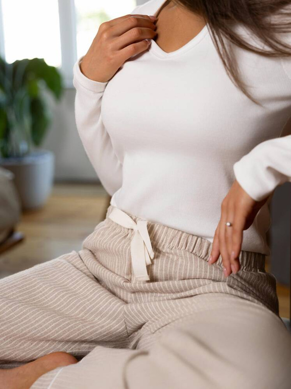 Piżama damska Dinah Sensis - śmietankowy-beżowy