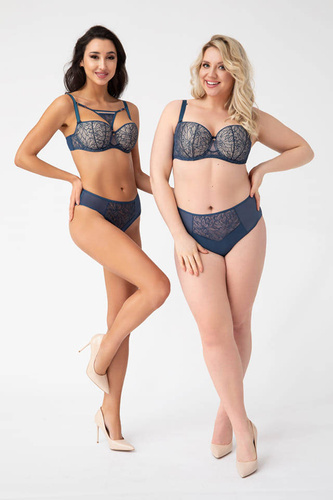 Gorsenia K 737 Trish Biustonosz balkonetka niebieski 