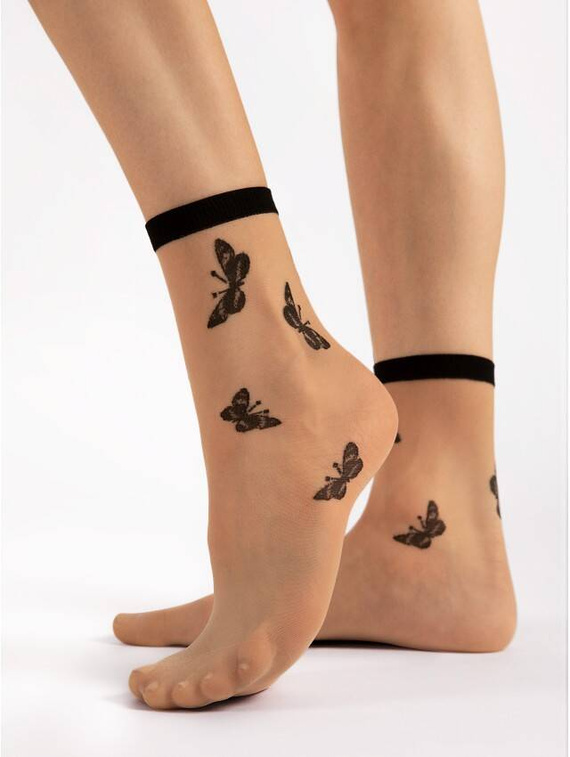 G 1166 Summer Skarpetki 15den Fiore - nude-black