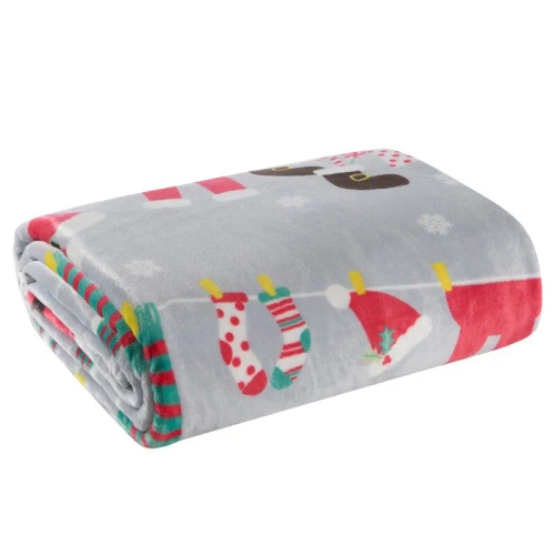 Koc świąteczny Strój mikołaja 13 Eurofirany srebrny 