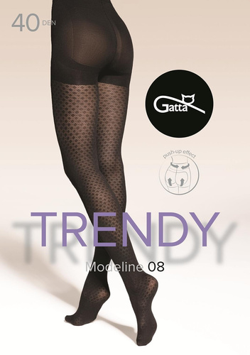 Modeline 08 Gatta – rajstopy damskie modelujące 40 den, kratka