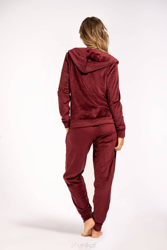 Komplet damski Maja Unikat bordowy 