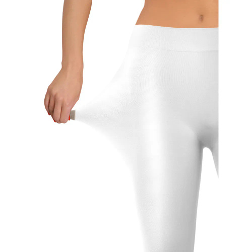 Legginsy Long bezszwowe kryjące długie Sesto Senso biały 