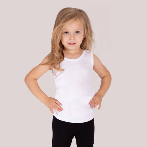 130 Koszulka na ramiączkach niemowlęca "Basic" Nicol - biały