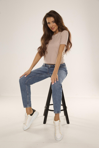 Bluzka z krótkim rękawem 698 Freya De Lafense - piaskowy