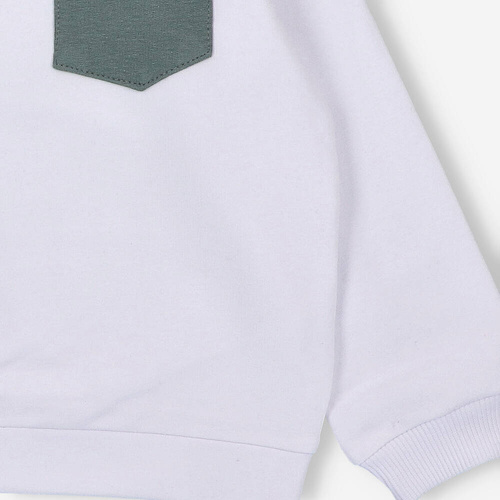 Chłopięca bluza dresowa BOB-0004/086 By o Baby biały