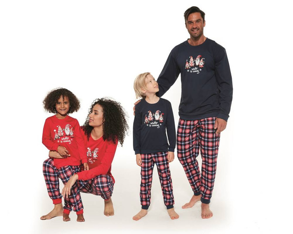 Piżama chłopięca593/122,966/122 Gnomes Cornette granatowy