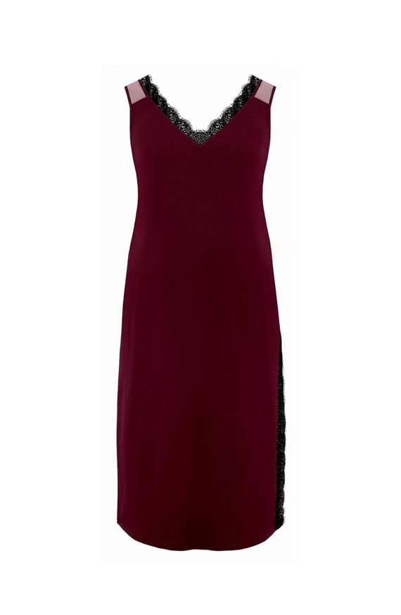 Koszula Nocna Zafira By Night NIPPLEX- burgund