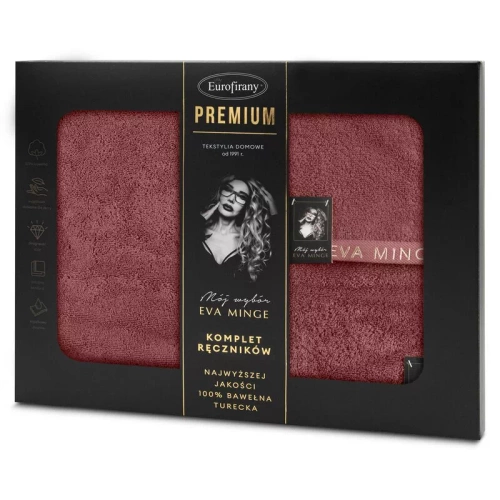 Komplet ręczników premium Venus 3 Eva Minge Eurofirany - ceglasty