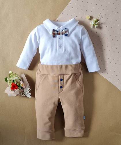 0410/latte Little Gentleman Spodnie Marija - latte