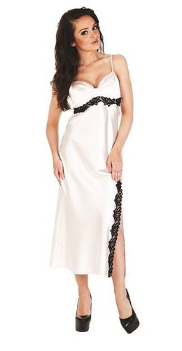 926 Kleoree Długa Koszula nocna De Lafense - pearl