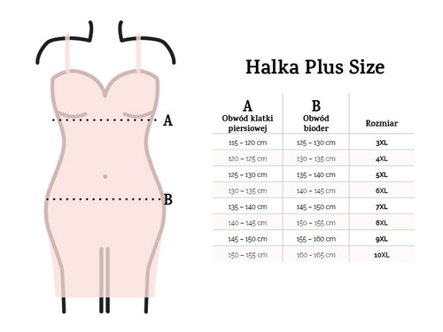 Anabel Halka satynowa Plus Size damska DKaren - czerwona