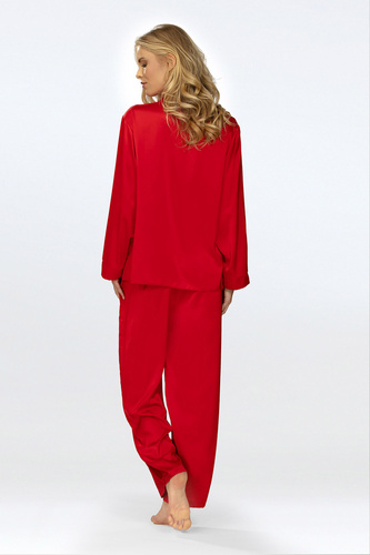 Piżama damska satynowa Amina DKaren - czerwony
