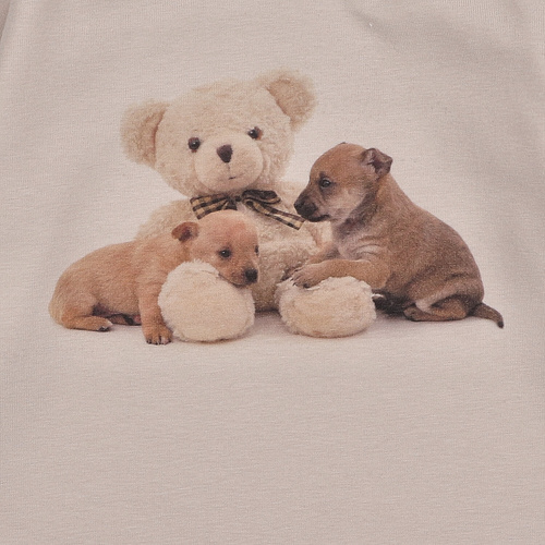 Lagarto Verde bluzka dla dziewczynki z długim rękawem beżowy– modna, bawełniana, trwała