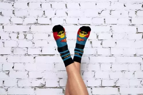 Skarpety zakostki M41Z Super Tata Italian Fashion - granatowy/kolory