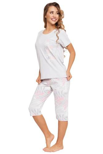 Piżama damska z krótkim rękawem PDD4200-022 Moraj - szary