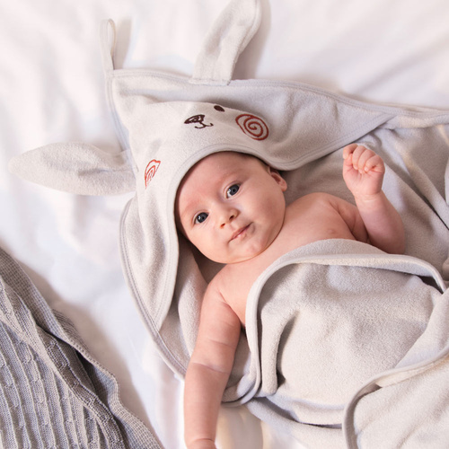 Niemowlęce okrycie kąpielowe Mellow Eevi-szary