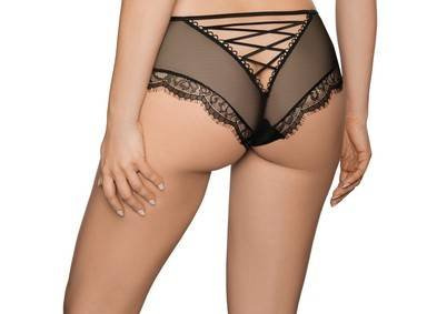 Erii Koronkowy Top Damski Róża czarny