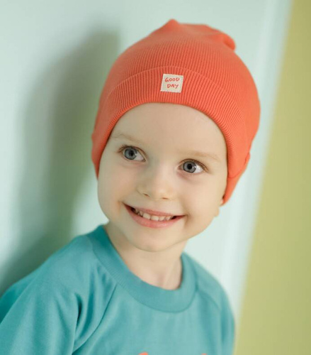 Czapka niemowlęca Orange Flip Pinokio - pomarańczowy