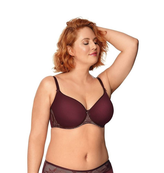 Biustonosz Full Cup Zafira Nipplex - bordowy