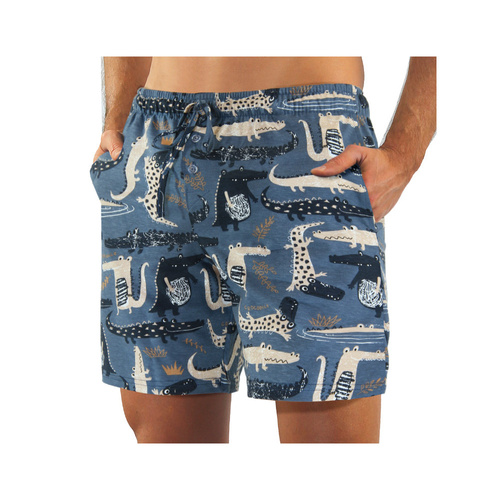 Bawełniana piżama męska, krótki rękaw i spodenki 2521/14 Sesto Senso - jeans