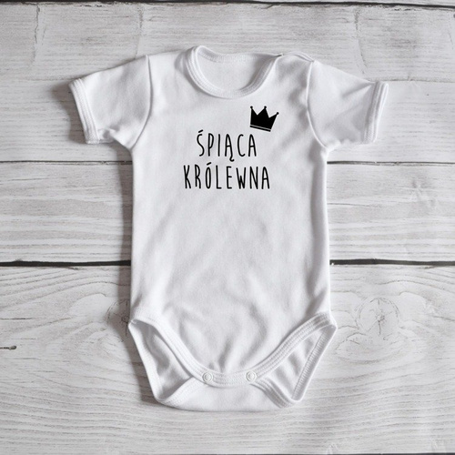 Body krótki rękaw "Śpiąca królewna" Moocha białe