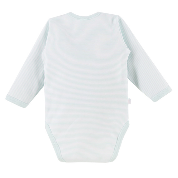 Body dziecięce rozpinane Big Bear Eevi - miętowy paski