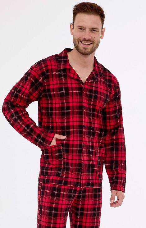 Piżama męska rozpinana 905/277 Cornette czerwony