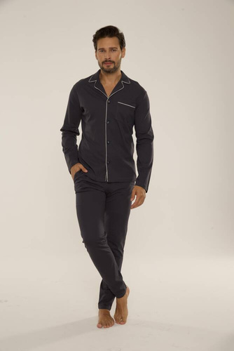 Piżama Męska 729 Norberto De Lafense - grafit