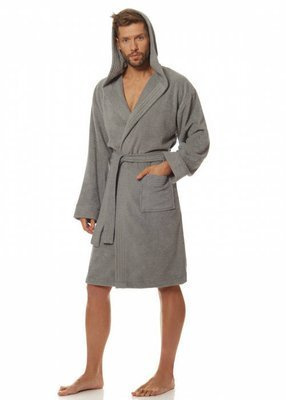 2103 Szlafrok Męski Frotte L&L - grafitowy