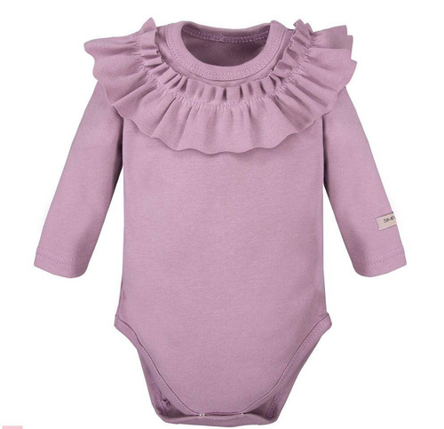 Body z długim rękawem, falbana "Simply Comfy" Ewa Klucze- miodowy