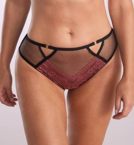 Figi damskie P-1107/2 Eva Kinga - czarny-beżowy