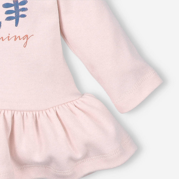 Tunika z bawełny organicznej Tęczowy Ogród Nini- różowa