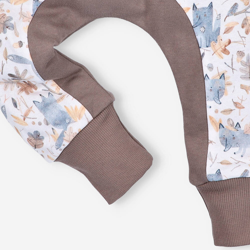 Spodnie dresowe z bawełny organicznej Skarby Jesieni Nini druk