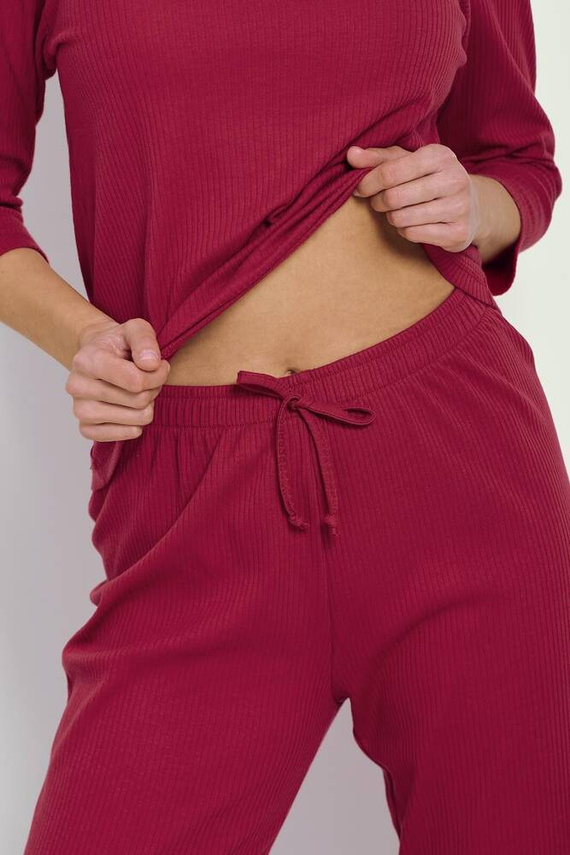 Piżama damska 3355 Berry Taro - bordowy