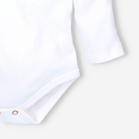 Body dla dziewczynki z bawełny organicznej Giraffe Nini ecru