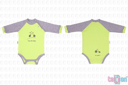 Body z długim rękawem "BIKE" niebieskie