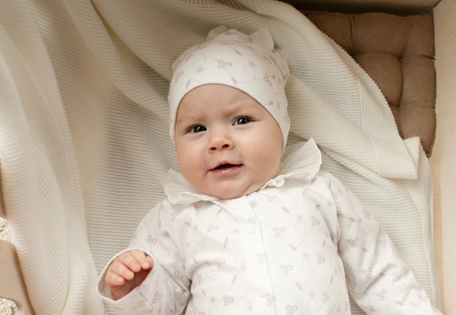 Czapka dziewczęca Charlotte Pinokio - ecru