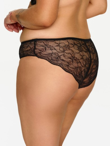 Lupoline 2607 – figi damskie czarne klasyczne z koronką