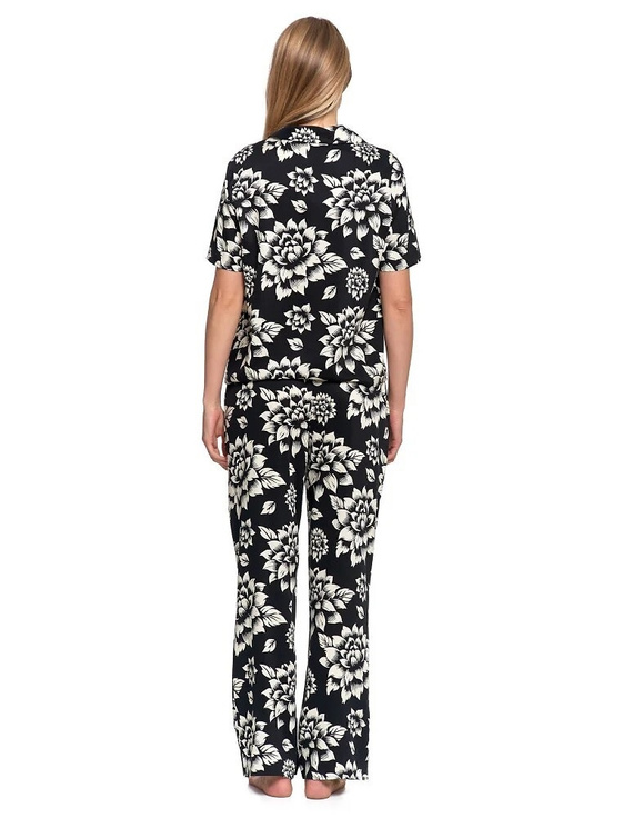 Moraj PDD5500-006 – piżama damska z wiskozy, krótki rękaw, kwiatowy wzór