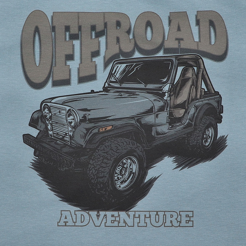 T-shirt dla chłopca KAR-2009/NIE Lagarto Verde niebieski 