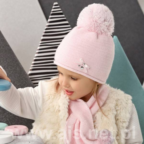 Komplet Czapka + szalik dziecięca 42-429 AJS mix-kolor