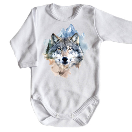 Body długi rękaw "Wilki" Moocha biały