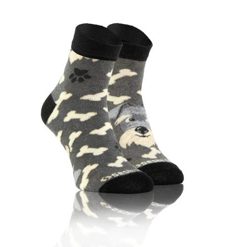 Pieski Skarpety krótkie finest cotton dwie różne Sesto Senso grafitowy