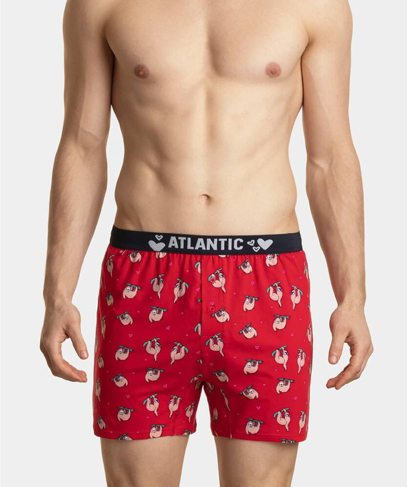 Bokserki męskie 2GMB-003 A'3 Atlantic granatowy czerwony