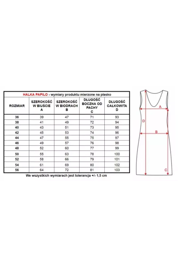 Halka nocna damska 6278 Papilo Mewa ecru