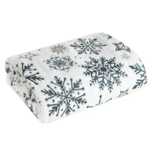 Narzuta świąteczna welurowa Carol Eurofirany granatowy  