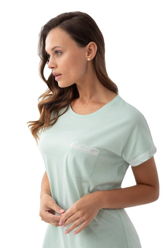 Koszula Nocna z Krótkim Rękawem 202  Luna -zielony