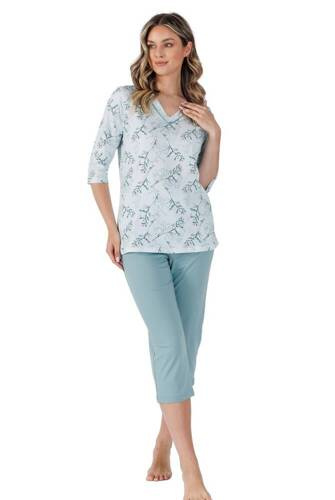 Piżama damska 1484 Zanna Leveza miętowy